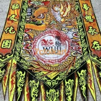 Digital printed banner, flag, drum wrap, uniforms for lion team