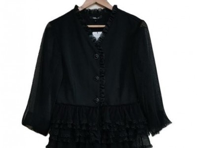 LADIES LACE PEPLUM KNIT JACKET
