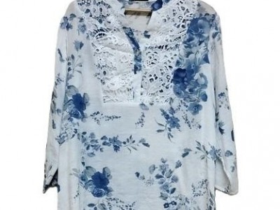 LADIES LACE NECK TOP