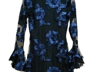 LADIES KNIT 3/4 S    OUTACHE DRESS