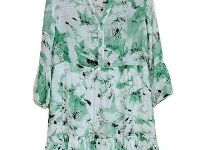 LADIES LINEN LOOK TIERED MIDI DRESS