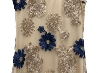 LADIES SLVLESS SOUTACHE EMBRODERY DRESS