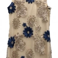 LADIES SLVLESS SOUTACHE EMBRODERY DRESS