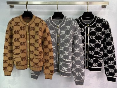 discount       GG cotton jacquard cardigan Cheap       Cardigan Sweaters