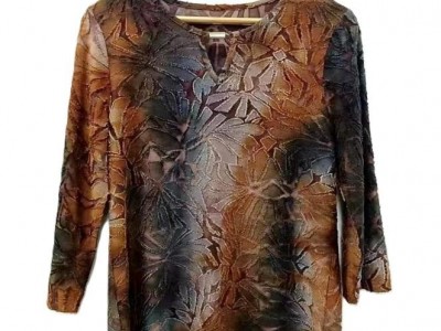 LADIES KNIT TIE JACQUARD TOPS