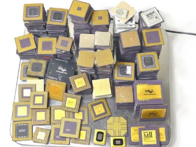 Cpu Ceramic Processor Scrap with Gold Pins (486 & 386 Cpu Scrap)