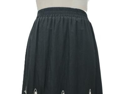 LADIES WOVEN BORDER EMB SKIRT