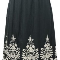 LADIES WOVEN BORDER EMB SKIRT