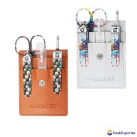 5pc Printing Manicure Set Glass Nail File Nail Tool Grooming Sets Travel Kit