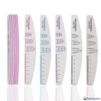 Nail File Professional Double Sided Nail Files with Shape Guides and Ruler Manic