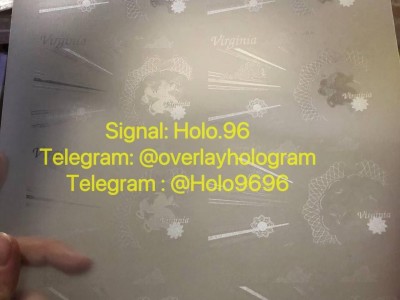 2025 VA ID hologram laminate sheet of VA
