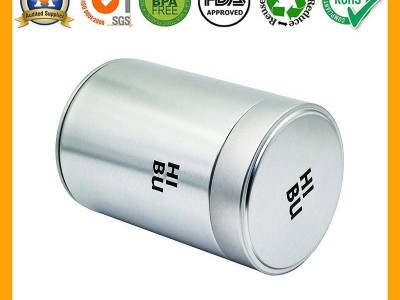 China Factory Silver Plain Tin Coffee Hot Chocolate Matcha Powder Airtight Can
