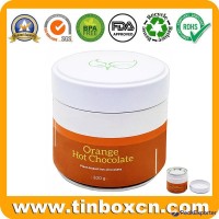 200g Airtight Hot Chocolate Matcha Tea Powder Tin Can with Double Sealed Lid