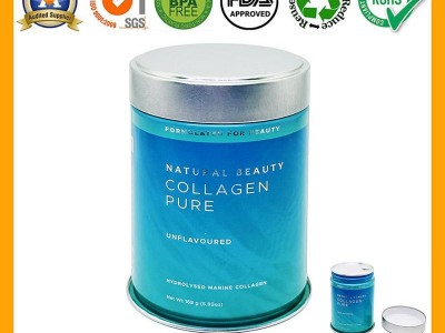 168g/5.92oz Supplements Protein Collagen Powder Container Airtight Tin Can