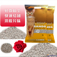 Rose Scent Clumping lrregular Natural Mineral Cat Litter 5L
