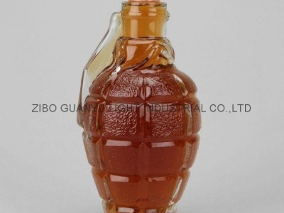 Grenade shaped glass bottle,glass bottle for wine and whisky