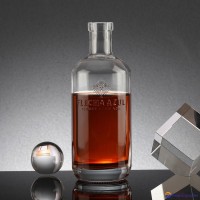 Transparent Beverage Brandy Whiskey Spirits Glass Bottle