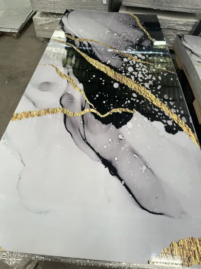 Home Decorative Material 1.22*2.44 High Glossy Board UV/PVC Marble Wall Panel - Wall Panel and PVC W