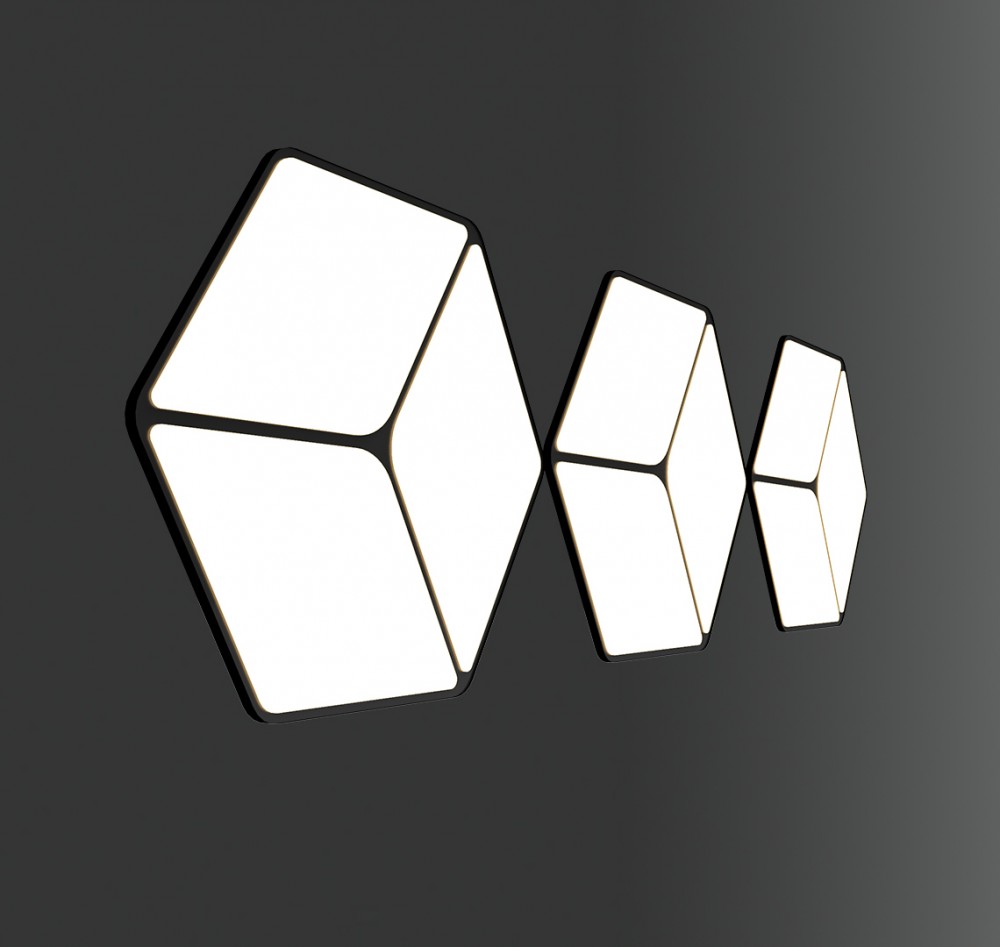 Cube 30W Hexagonal LED Panel Wall and Flush-Mount Ceiling Light