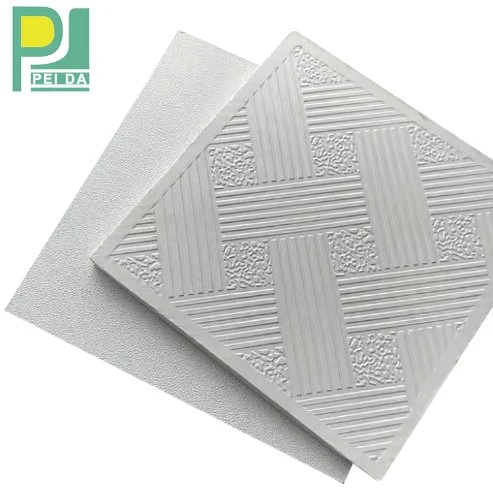Vinyl 595X595mm Suspended Tile Gypsum Ceilings Board for Commercial - PVC Gypsum Ceiling Board and G